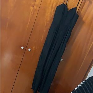 Black spaghetti strap romper